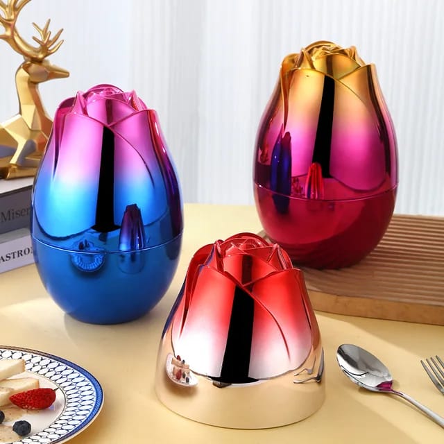 Buy Luxury Rose-Shaped Fruit Fork Set –
