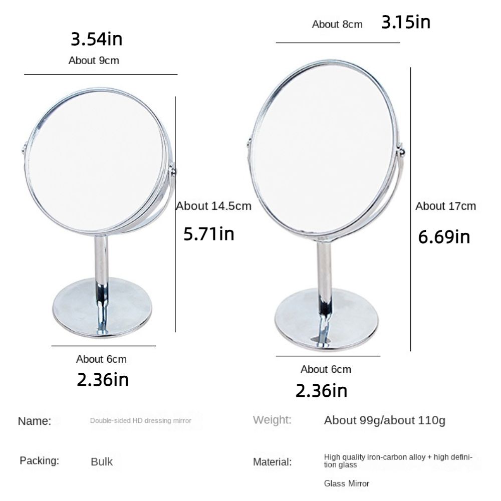 360° Rotatable Stand Makeup Mirror Desktop Double Cosmetic Mirror
