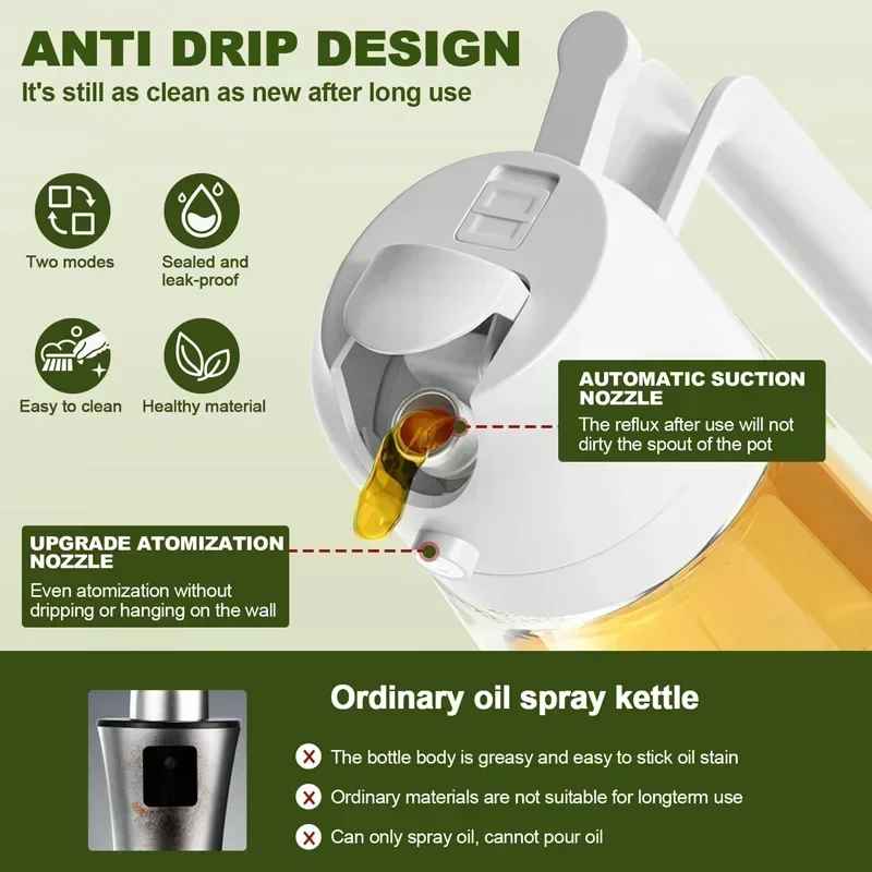 2in1 500ml Plastic Spray Oil Sprayer Bottle