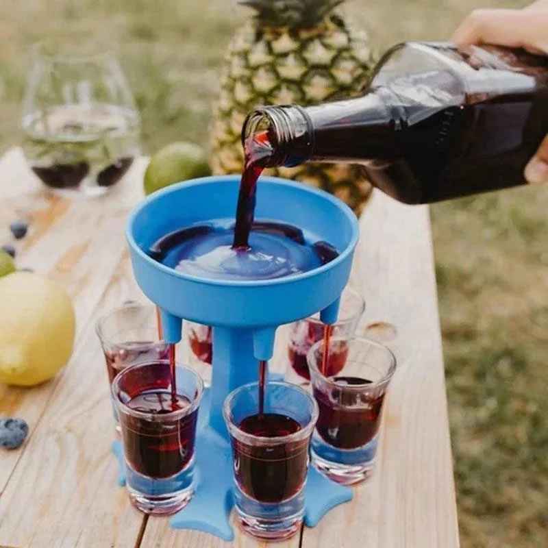 6 Shot Glass Dispenser Party Games Drinking Tools