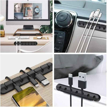 Silicone USB Cable Organizer Charging Cable Winder Desktop
