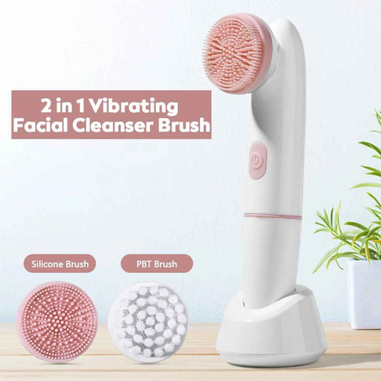 Electric Facial Cleansing Brush 2in1 Sonic Face Cleaning