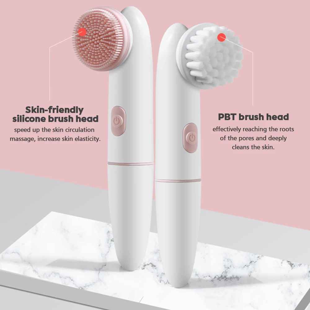 Electric Facial Cleansing Brush 2in1 Sonic Face Cleaning