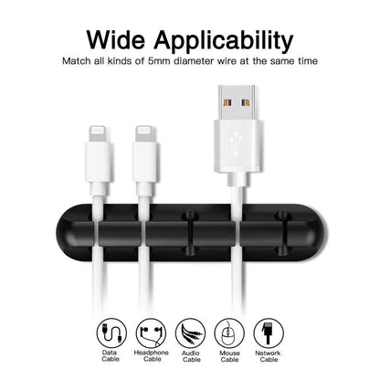 Silicone USB Cable Organizer Charging Cable Winder Desktop