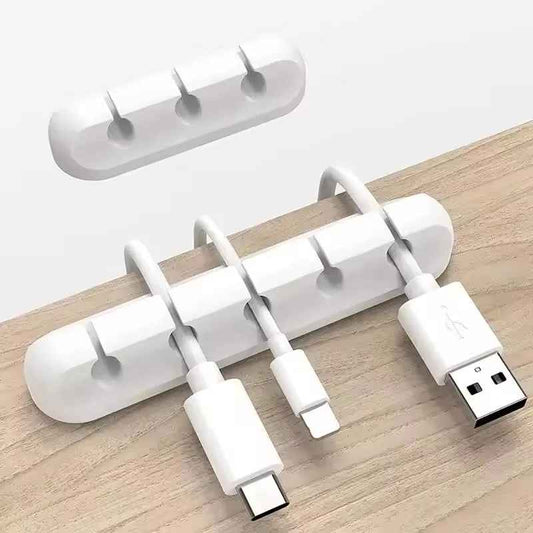 Silicone USB Cable Organizer Charging Cable Winder Desktop