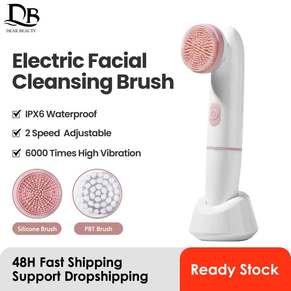 Electric Facial Cleansing Brush 2in1 Sonic Face Cleaning