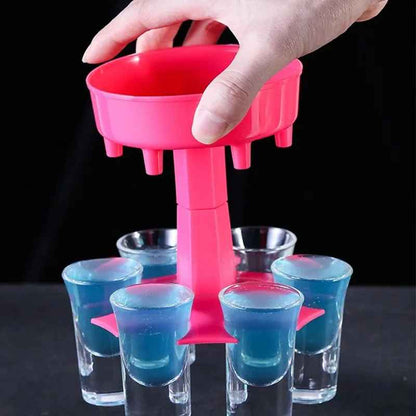 6 Shot Glass Dispenser Party Games Drinking Tools