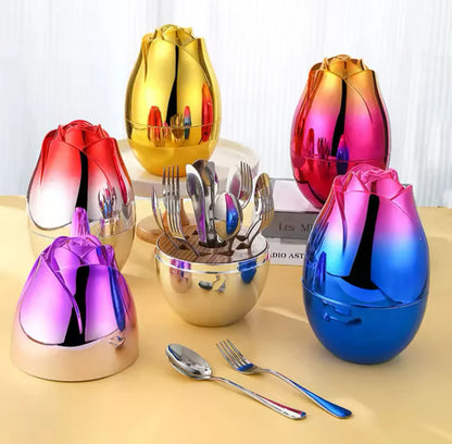 Rose Egg Stainless Steel Spoon Set