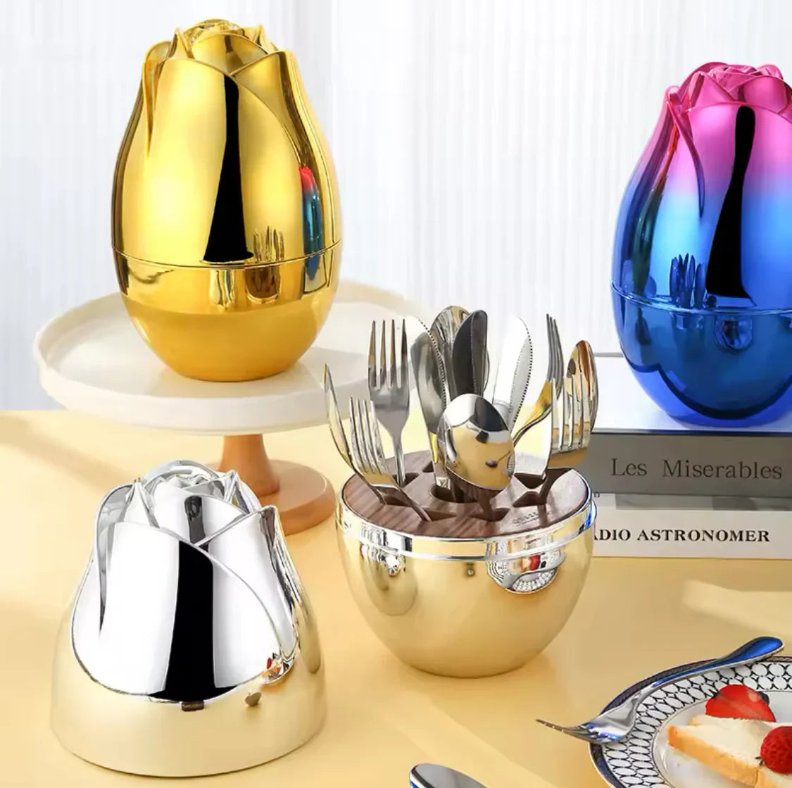 Rose Egg Stainless Steel Spoon Set