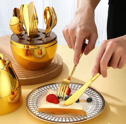 Rose Egg Stainless Steel Spoon Set