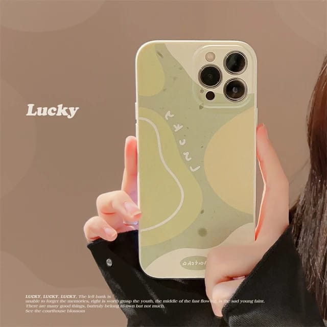 Cute Lucky Green Pattern Design - iPhone Back Case Only