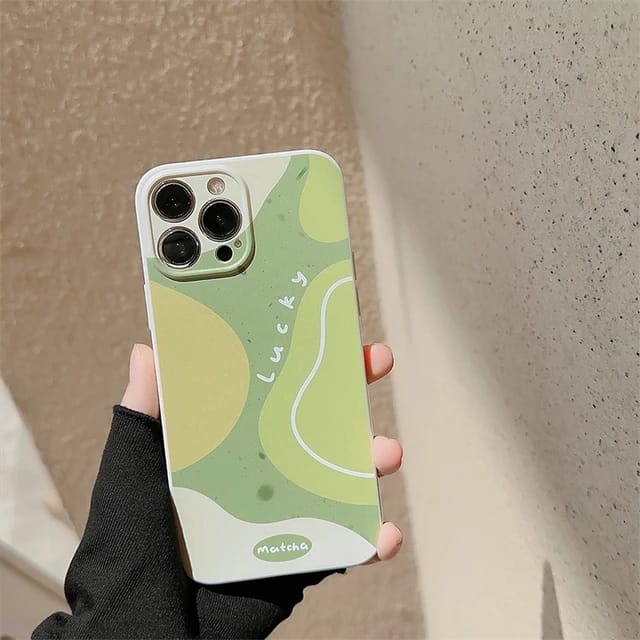 Cute Lucky Green Pattern Design - iPhone Back Case Only