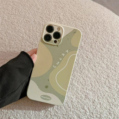 Cute Lucky Green Pattern Design - iPhone Back Case Only