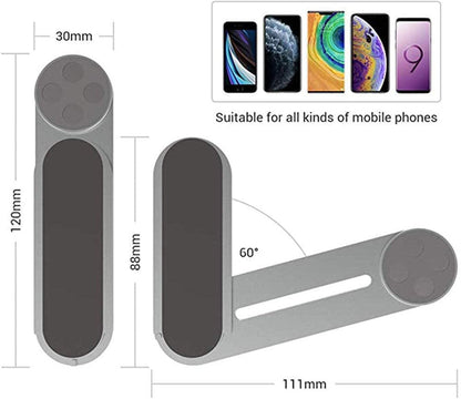 Magnetic Foldable Laptop Side Phone Holder Adjustable Mobile Mount